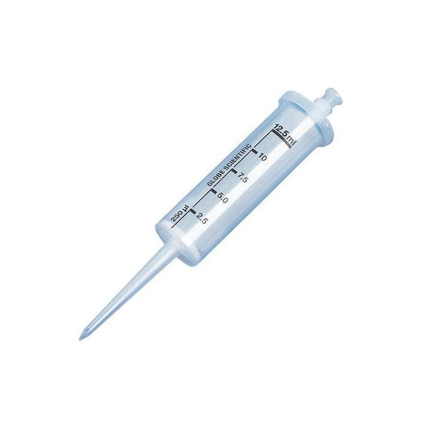 Globe Scientific Dispenser Syringe Tip,Clear,1250uL,PK100 3929S