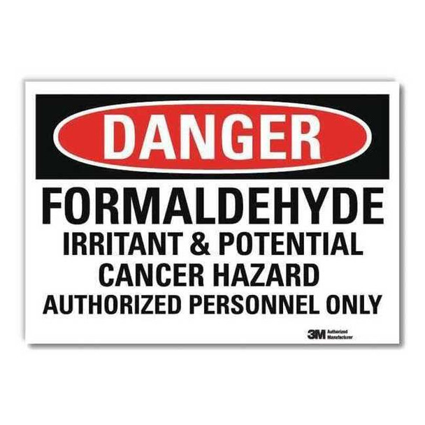 Danger Sign, 10 in H, 14 in W,Horizontal Rectangle, English, U3-1517-RD_14X10
