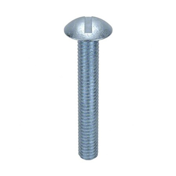5/16"-18 x 2 in Slotted Truss Machine Screw, Zinc Plated Steel, 100 PK