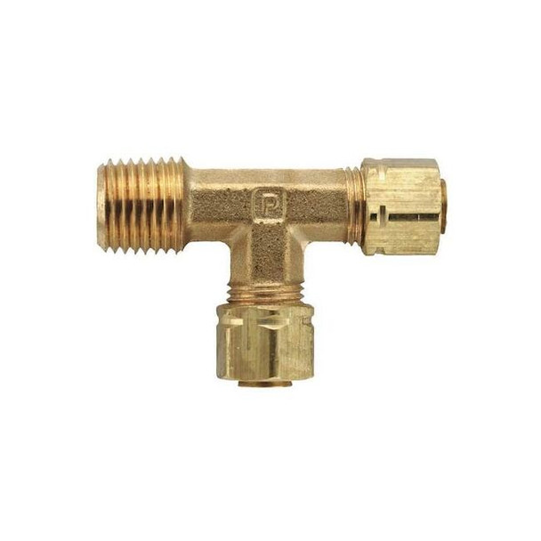 Parker 1/4" Compression x MNPT Brass Run Tee 10PK 171CA-4-4