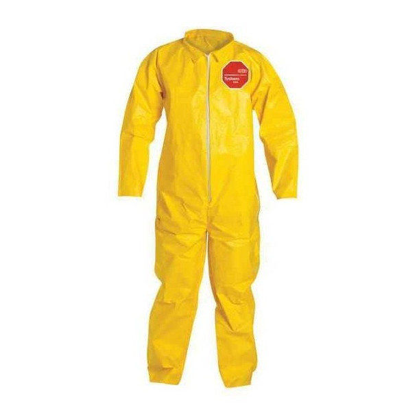 Coverall. Collar. Stormflap. Open Wrists and Ankles. Yellow. MD