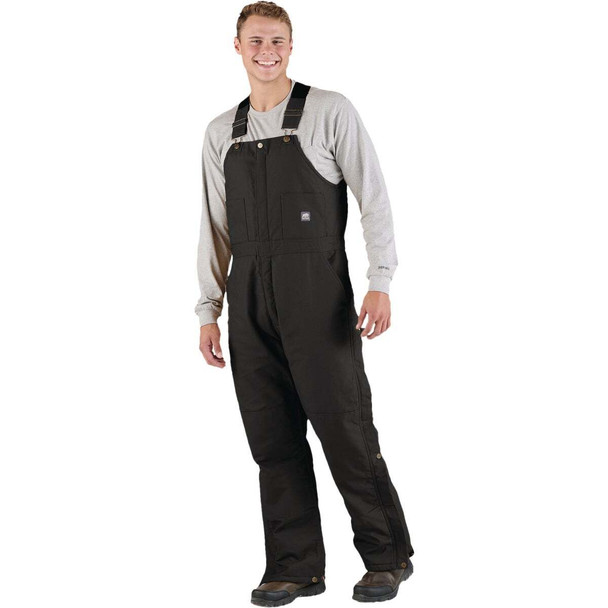 Berne Men's M Short Black Heritage Insulated Duck Bib Overall B415BKS400