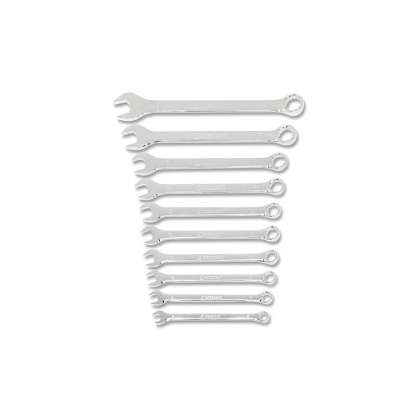 10 Piece Combination Wrench Set, 12 Point Metric