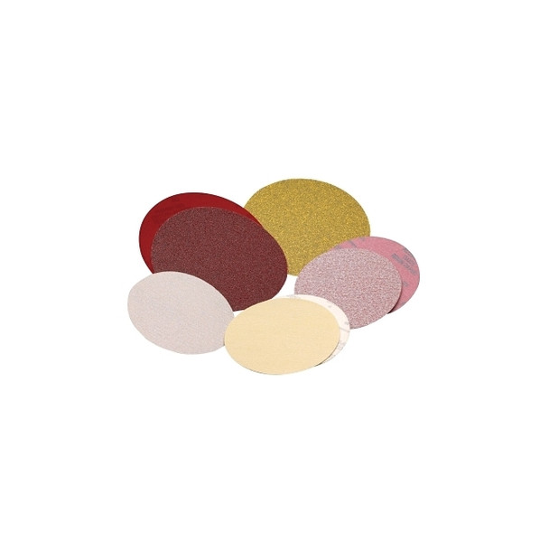 Premier Red Zirconia Resin Paper Discs, Aluminum Oxide, 6 in, 80 Grit, Stick On