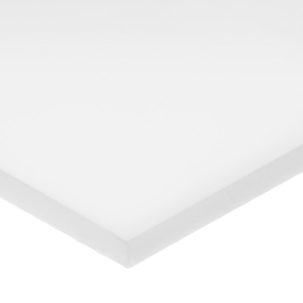 White HDPE Sheet Stock 72" L x 48" W x 1/16" Thick