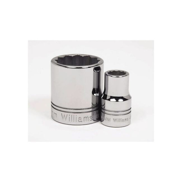 1/2" Drive, 13mm Metric Socket, 12 Points, Standard 1/2" D,12Pt,13mm
