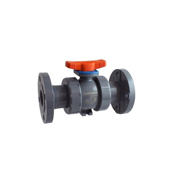 Ball Valve, True Union, 1/2", CPVC/FPM, Full Port, Flanged