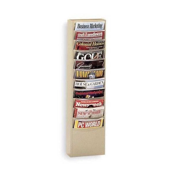 Manufacturer Varies Literature Rack 11 Compartments, 13-1/8"W x 4"D Tan 405-75