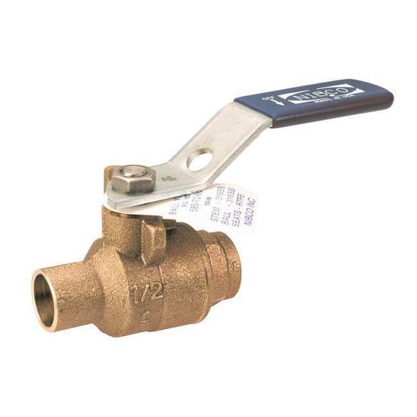 Nibco 1" Sweat Bronze Ball Valve Inline S5857066 1