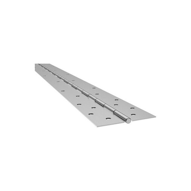 Piano Hinge, Stainless Steel, 6 ft Leaf Ht, 1 3/4 in Leaf W Unfinished