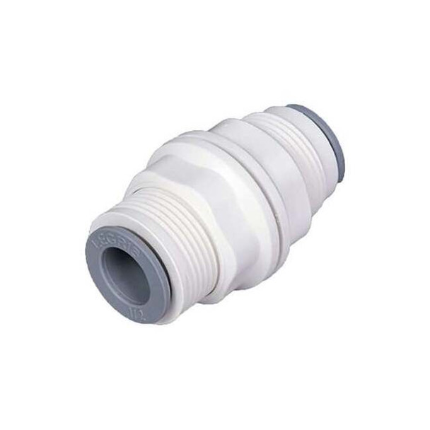 Parker Metric Plastic Push-to-Connect Fitting, Polymer, White 6316 12 00WP2