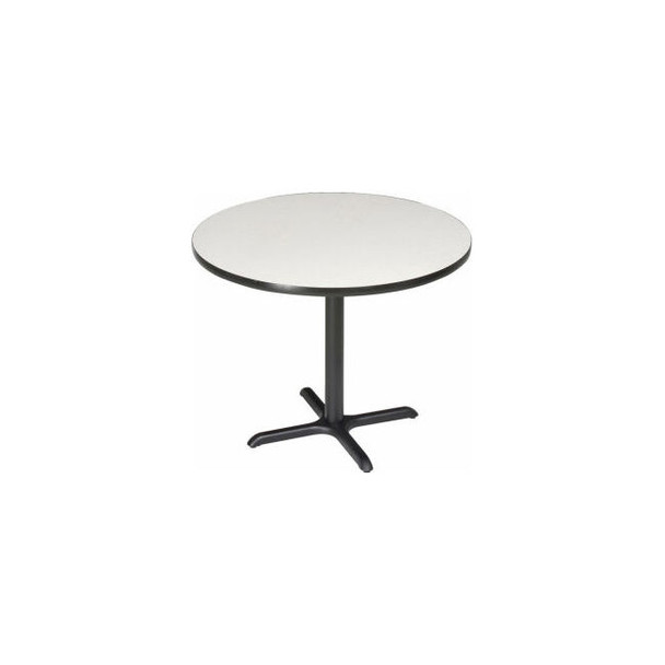Interion 42"" Round Bar Height Restaurant Table Gray