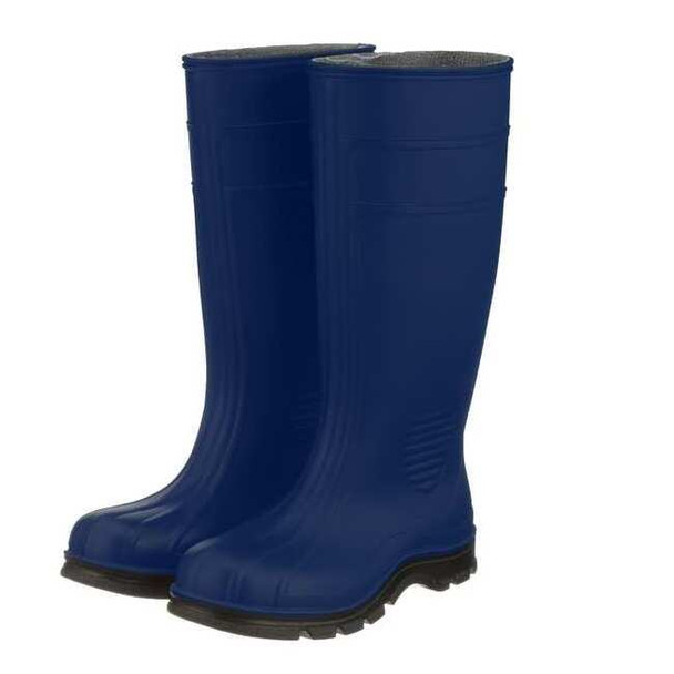 Men's Line Tuff Rubber Boot, Plain Toe, 15" Height, Blue, 11, PR