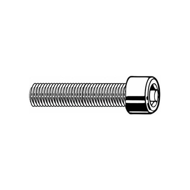 #4-40 Socket Head Cap Screw, Socket, Zinc Plated Steel, 3/16 in Length, 100 PK