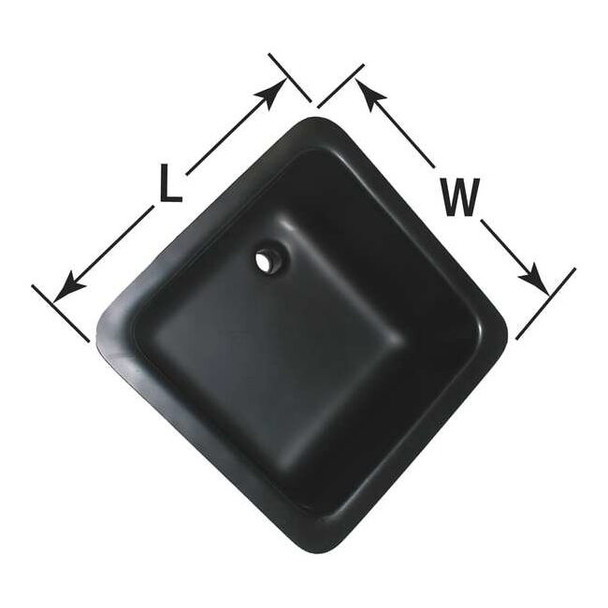 Laboratory Sink 18 in x 23 in, 1, Above or Below, High Density Polyethylene