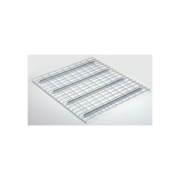 Pallet Rack Decking, Steel Wire, 52 in W, 48 in D, Silver, Zinc Finish, Gauge: 5