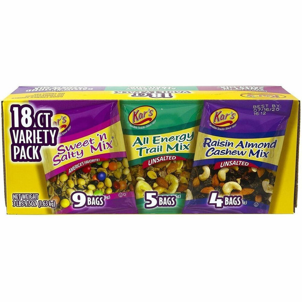 Green Rabbit Trail Mix - Sweet & Salty, Raisin, Almond, Cashew - 1 Carton