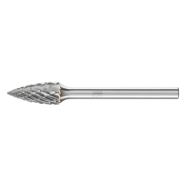 Carbide Bur - Tree Shape (Pointed), DBL Cut - 1/4" x 1/2" x 1/8" Shank - SG-51