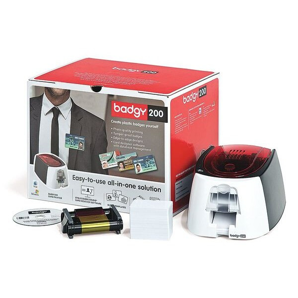 Badgy ID Card Printer,30 mil,7-7/8 in. W B22U0000RS