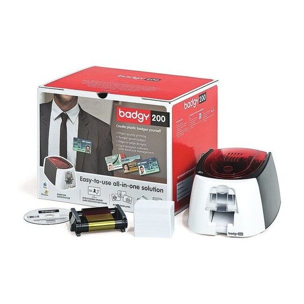Badgy ID Card Printer,30 mil,7-7/8 in. W B22U0000RS