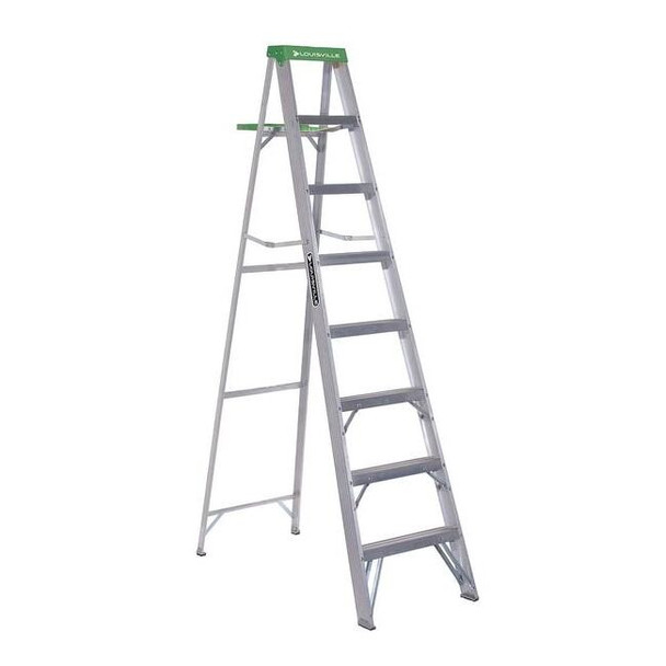 Louisville 8 ft Aluminum Stepladder, 225 lb Capacity AS4008