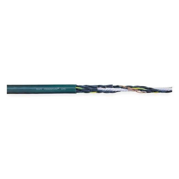 Chainflex Control Cable, 20 AWG, 3 C, Green, PVC, 600 V, 25 ft CF5-05-03-25