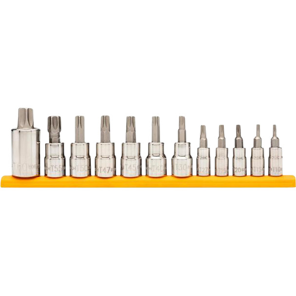 12 Piece 1/4", 3/8" & 1/2" Drive Tamper Proof Torx® Bit Socket Set 87192