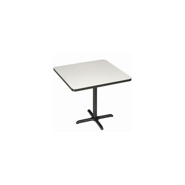 Interion 36"" Square Bar Height Restaurant Table Gray