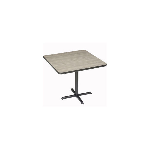 Interion 42"" Square Bar Height Restaurant Table Charcoal