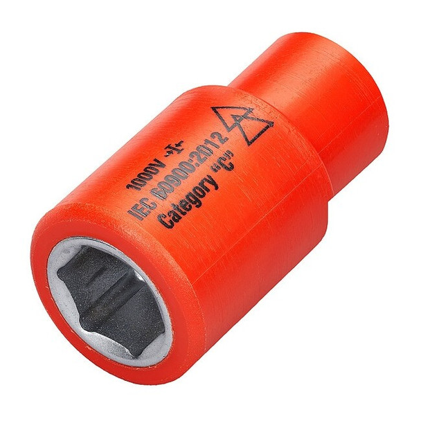 Itl 1/4 in Drive Insulated Socket 12 mm, 15/32 in 07216