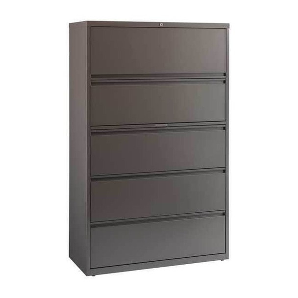 Hirsh 42" W 5 Drawer Lateral File Cabinet, Medium Tone,  A4/Legal/Letter 19832