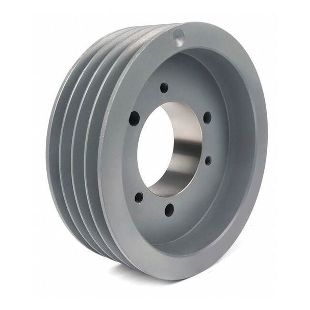 7/8 in to 3-1/2 in Quick Detachable Bushed Bore 4 Groove V-Belt Pulley 8.4 in OD