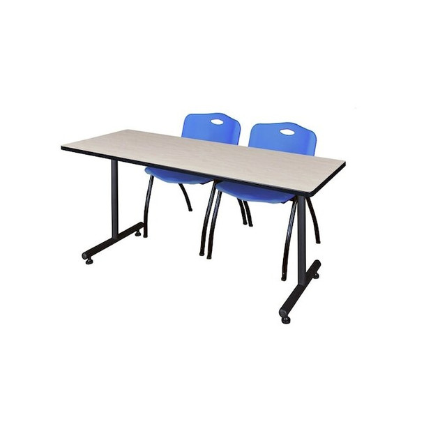 Rectangle Training Table, 60" W, 29" H, Laminate Top, Maple