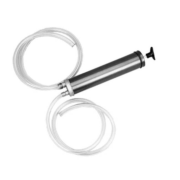 Fluid Transfer Gun, Single Stroke, 16 oz Capacity, 8ft Vinyl Hose