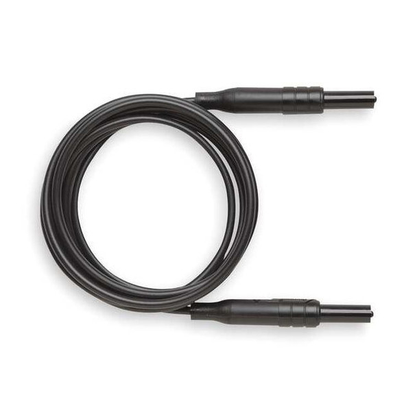 Retractable Sheath Banana Plug Patch Cord, CAT III 1000V, 60", PVC, Black