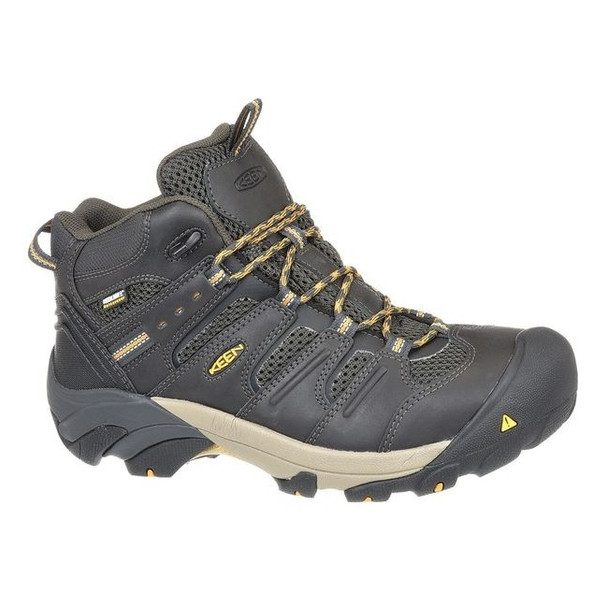 Men's Hiker Boot, 8 1/2 D, Steel Toe, 5 in H, Raven/Tawny Olive, 1018079