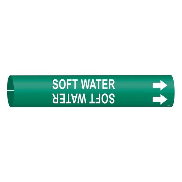 Brady Pipe Markr,Soft Water,Gn,1-1/2to2-3/8 In 4125-B