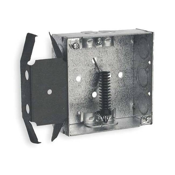 Raco Electrical Box, 21 cu in, Square Box Type, 2 Gangs, Steel, Square Shape 228