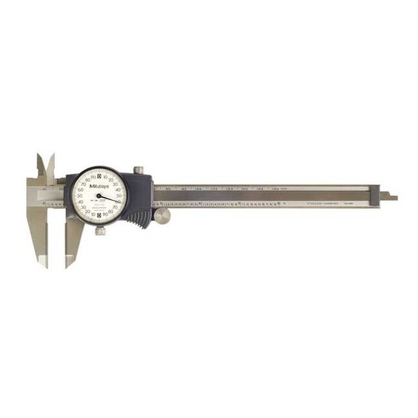Mitutoyo Dial Caliper,6In,0.200/Rev,Carbide 505-744