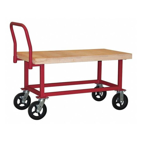 Durham Mfg Platform Truck, Red, Steel, 1,800 lb WHPT-WD-3060-8MR-17T