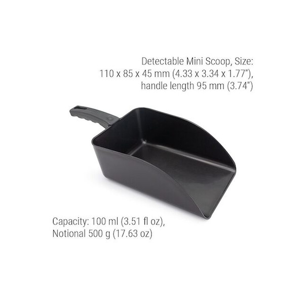 Metal Detectable Square Scoop Mini (100ml/500g) Black
