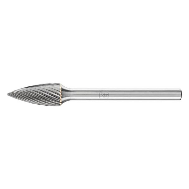 Carbide Bur - Tree Shape (Pointed), SGL Cut - 1/4" x 1/2" x 1/8" Shank - SG-51
