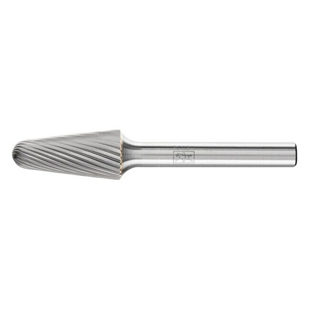 Carbide Bur - 14 Degree Taper, SGL Cut - 1/2" x 1-1/8" x 1/4" Shank - SL-4
