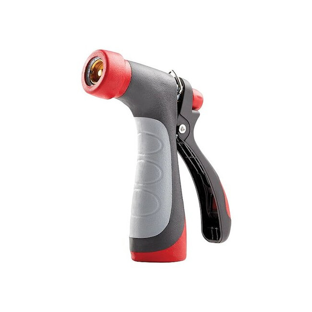 Pistol Grip Water Nozzle, 3/4", 100 psi, 2.5 gpm to 5 gpm, Black, Red, Maroon