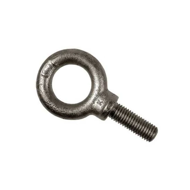 Eye Bolt With Shoulder, 2-4-1/2, 4 in Shank, 3-1/4 in ID, Steel, Galvanized