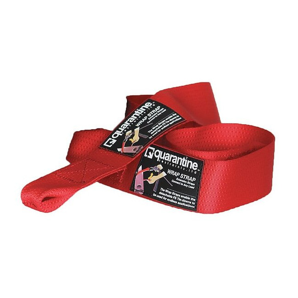 Quarantine Restraints Tie Down Strap,1" W,Polyester,Red,PK2 QAB-SES