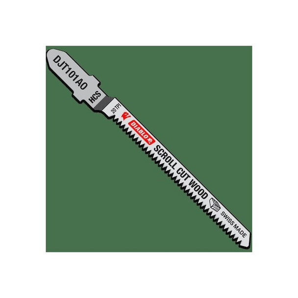 Diablo JigsawBlade,L:3.25",CarbonSteel,PK5 DJT101AO5
