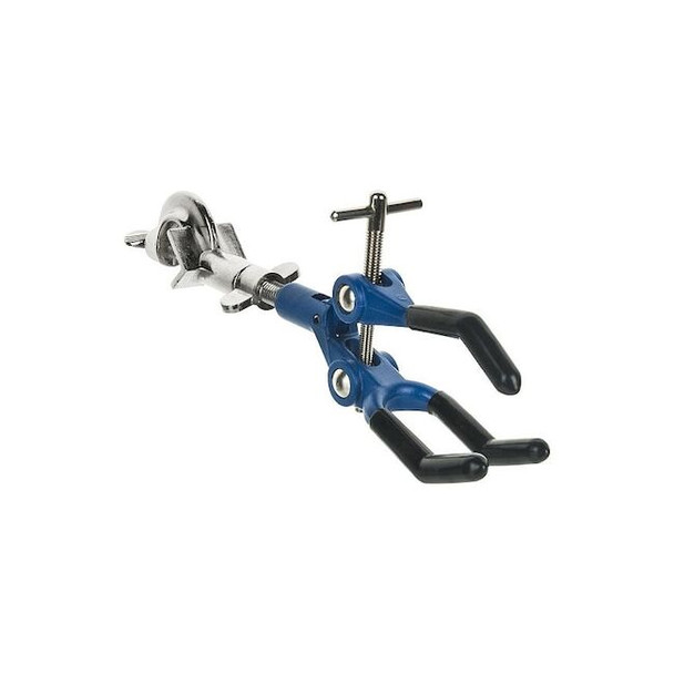 Lab Clamp w/Boss Head, 3 Finger, Vinyl Coated, 3.7" (9.5 cm) max open