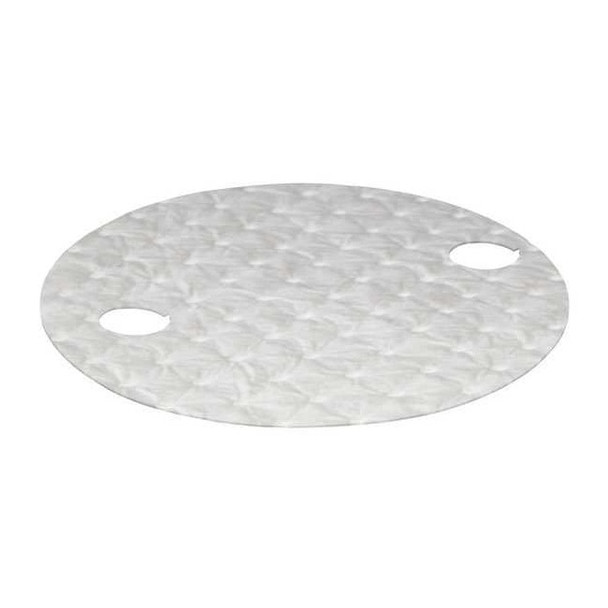 Oil-Dri Sorbent Pad, 22 in Dia., Oil, White, Polypropylene L90910