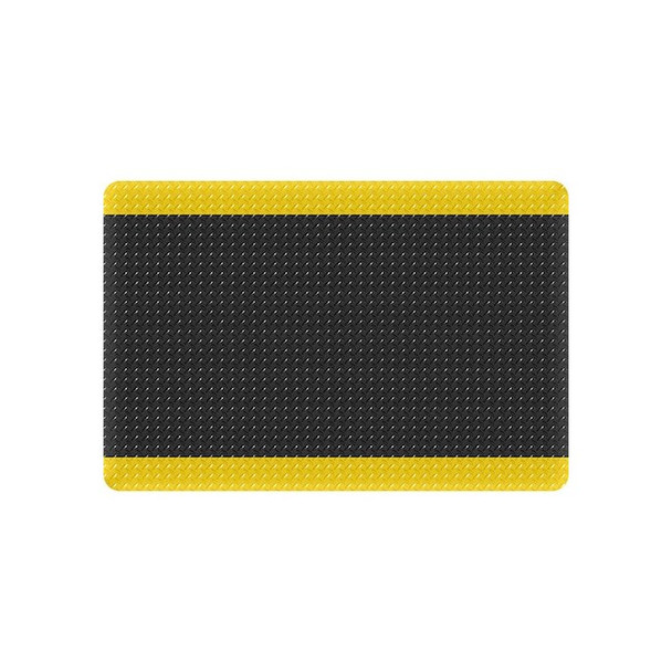 Antifatigue Mat, 2 ft L x 3 ft W, 11/16 in Thickness, Vinyl, Black/Yellow